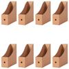 8 Pcs Cardboard Magazine File Holders Magazine Storage Box Document Rack Desktop File Organizer for School Office Home