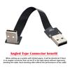 Cablecc Up Angled USB Male to Male Data Flat Slim FPC Cable 90 Degree for FPV Disk Scanner Printer 200CM 2.0 Type-A Type-A & & &