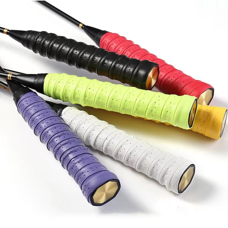 10 шт. дышащие 0,75 мм напульсники для теннисной ракетки, противоскользящая перфорированная впитывающая лента для ручек, накладки для бадминтона