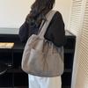 Corduroy Bag Women's Large Capacity Shoulder Shopping Bag Commuter Tote Bag