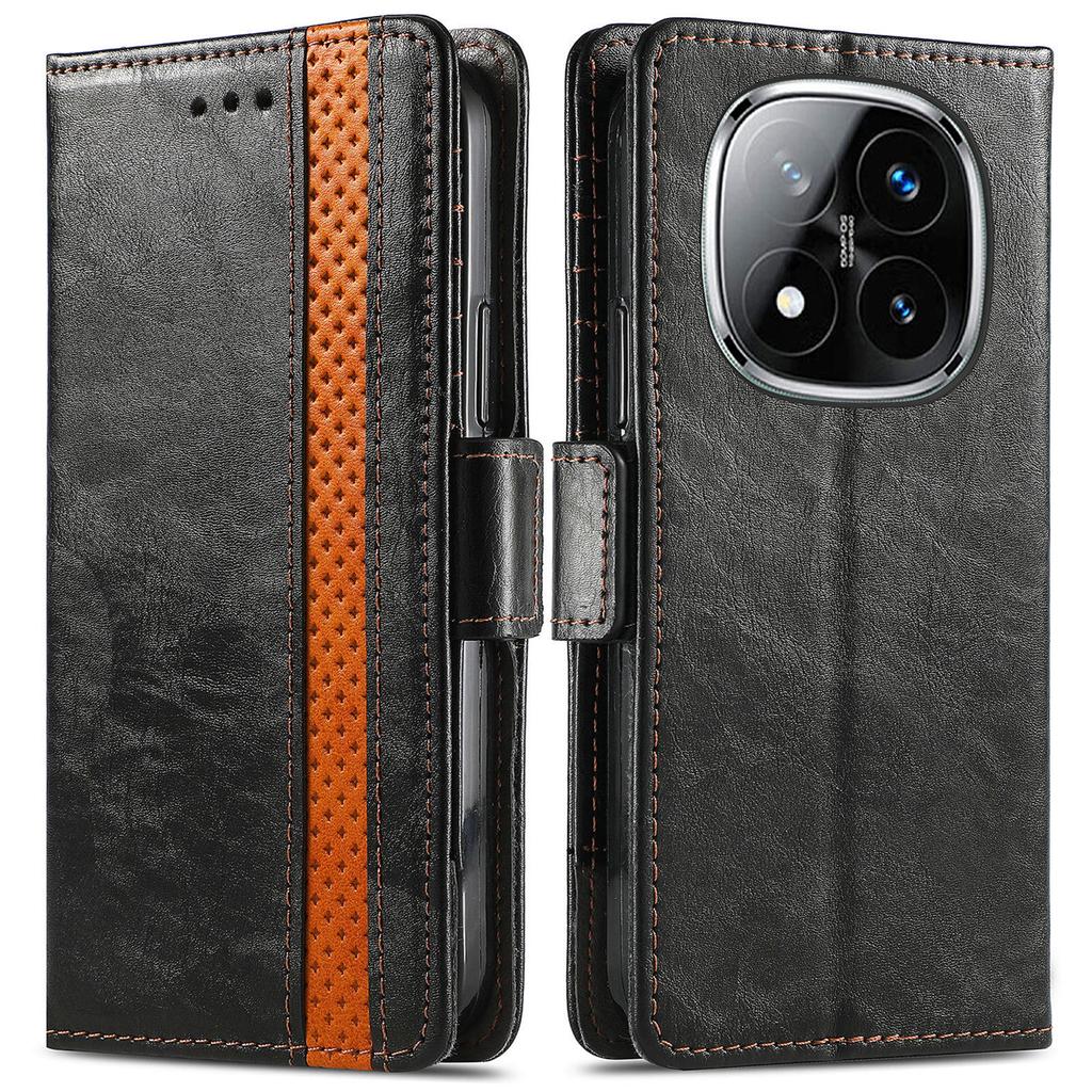 CASENEO For Xiaomi Redmi Note 14 Pro+ 5G Phone Cases PU Leather Cover Stand with RFID Blocking Wallet