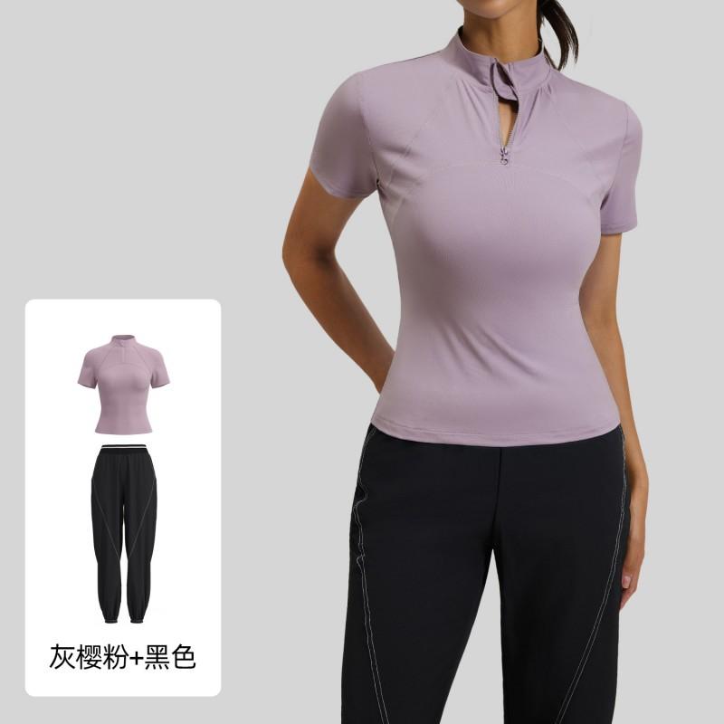 Womens Breathable Running Set Jogging Gym Fitness Activewear