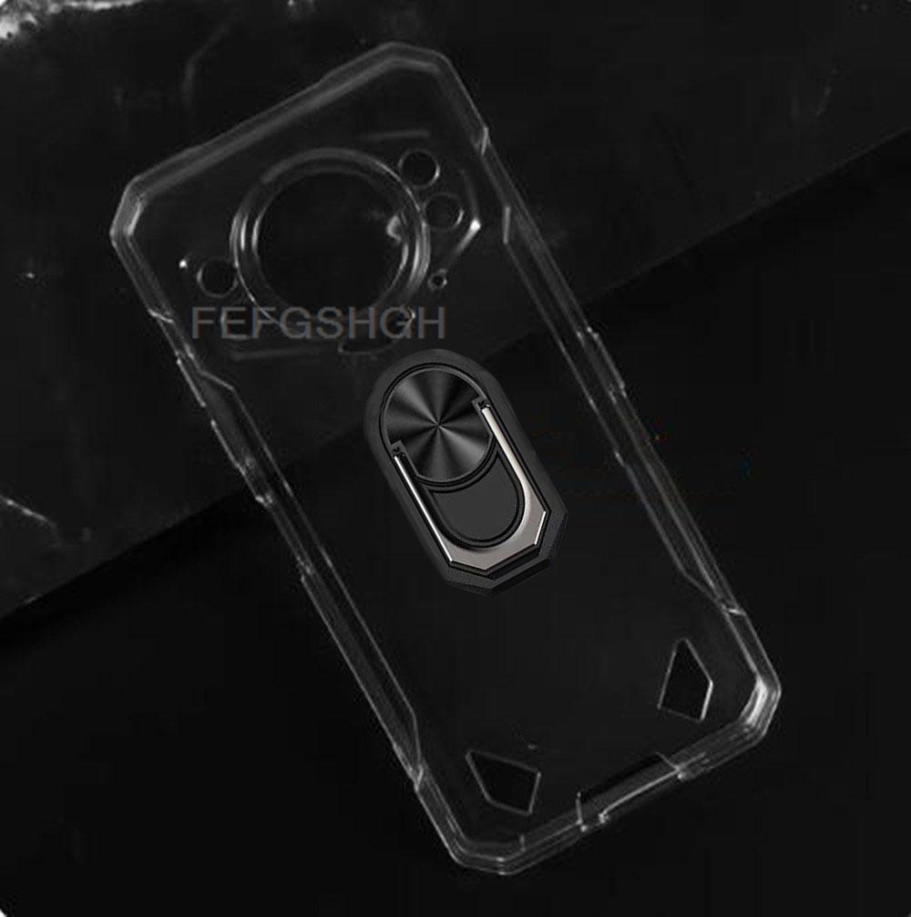 For Doogee S200 2024 6.72" Back Finger Ring Soft TPU Silicone Case For Doogee S200 S 200 Bracket Phone Cover
