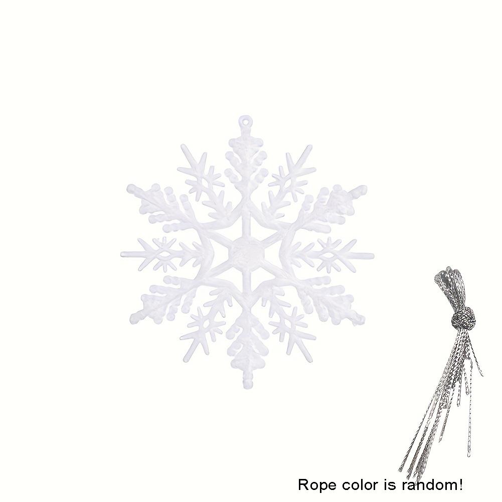 12pcs Christmas Snowflake Ornaments, Plastic Snowflake, Glitter SnowFlakes, Xmas Tree Pendant, Snowflake for Christmas Tree