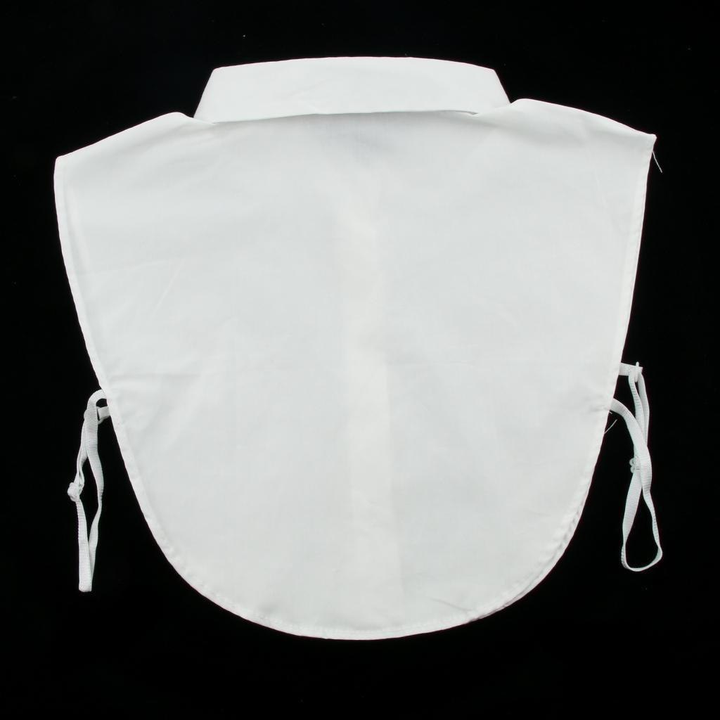 Женская женская съемная полурубашка с однотонным воротником из искусственной куклы - белый квадратный воротник, как