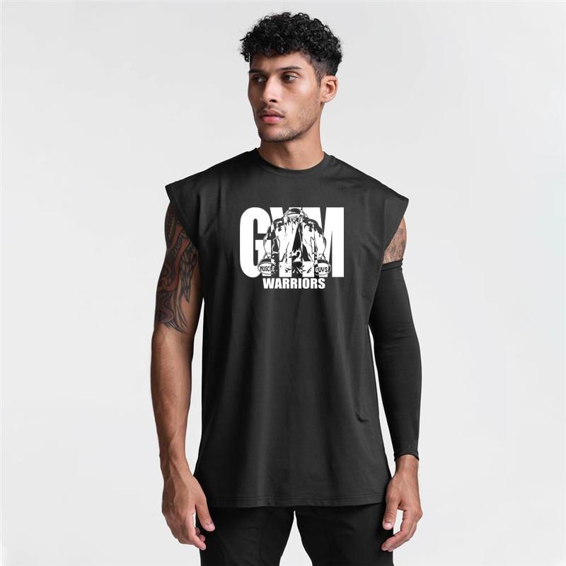 Muscleguys Fitness Clothing Summer Men Quick Dry Bodybuilding Vest Running Training Loose Sleeveless T-Shirt