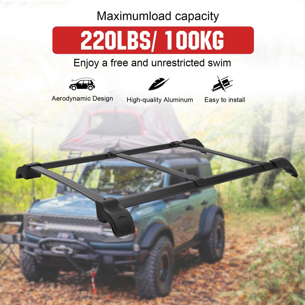 For Ford BRONCO Extended Roof Rack Lightweight Rooftop Cargo Rack Rust Proof Roof Expansion Platform Luggage Frame Modification