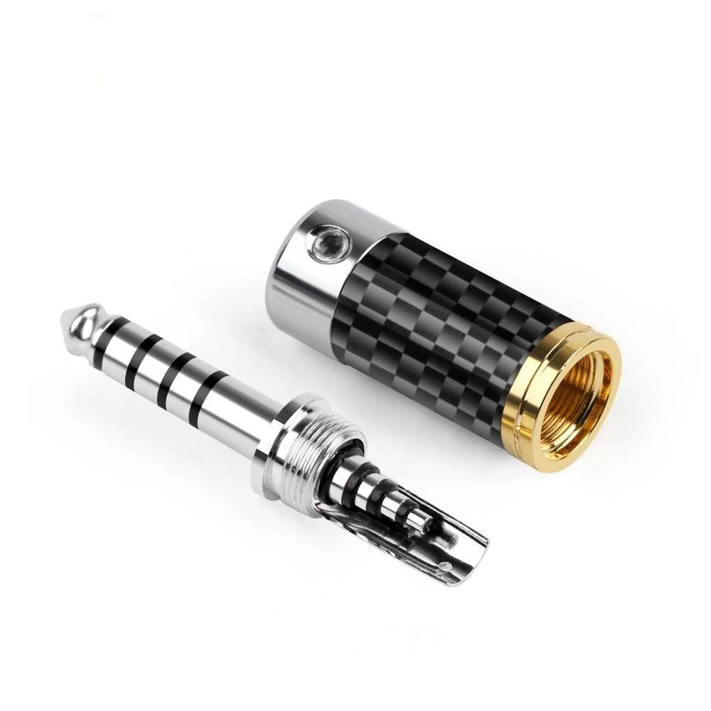 Earphone Plug Balanced Adapter 4.4mm 5 Pole Male 5 Poles Stereo Jack Carbon Fiber Audio Jack