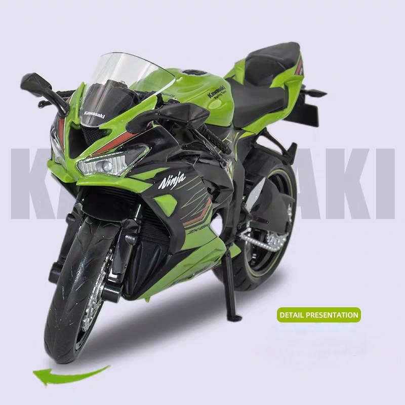 MotoGP Ninja ZX-6R Гоночный мотоцикл Симуляция Изысканный литой и игрушечный автомобиль RMZ city 1:Модель коллекции 12 сплавов