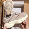 Retro Platform Shoes Women's New Spring Small Mesh Showing Small Feet and Increasing Height Casual Sports Shoes