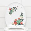1 Pcs Flower Mural Toilet Stickers Bathroom Decoration Stickers Bathroom Decors Self-adhesive Paintings Removable PVC Sticker