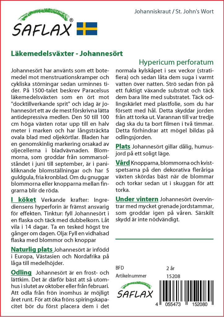 SAFLAX Сад в мешке - ул.. Зверобой - 300 семян - С субстратом в подходящем стоячем пакете - Hypericum perforatum