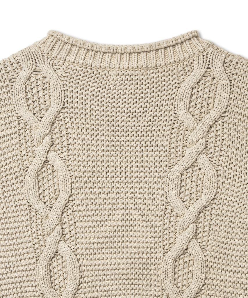 GROVE Grvr Sports_Cable Cardigan_Beige