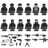 Moc Набор военных строительных блоков Черный Спецназ Джип с мелкими деталями для сборки Игрушка в пакете)