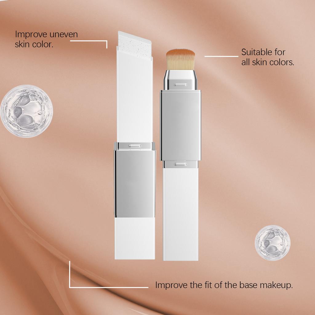 Deep Skin Tone 2-in-1 Color-Changing Foundation Stick, Naturally Moisturizing, Comfortable, Refreshing, Long-Lasting, Lightweight