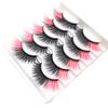 5 pairs/Tray Flexible Volume Colorful Eyelashes Long Makeup Party Lashes  Festival