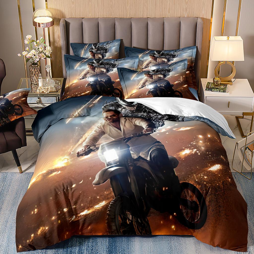 Постельное белье с рисунком «ядовитый яд» с наволочками из микрофибры, комплект постельного белья с 3D-цифровой печатью для двуспальной кровати размера «king-size»