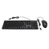Wired USB Keyboard Mouse Set Ergonomic 104 Keys Keyboard Comfortable Grip Mouse for Game Business