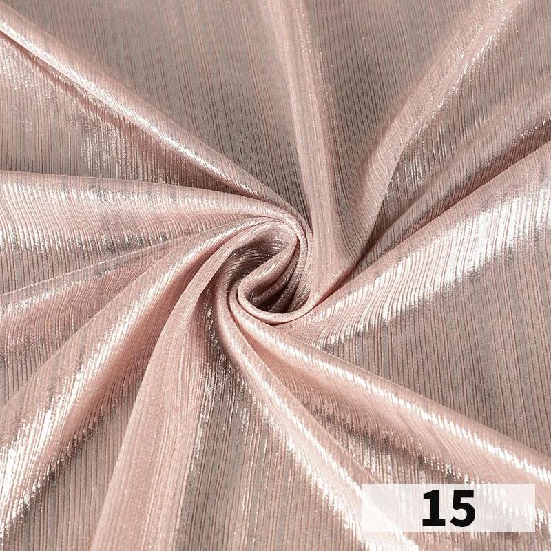 1x1.45 Meter Metallic Gliter Soft Fabric Shiny Gold Silver Fashion High Stretch Bright Silky Cloth for Diy Sewing Dress Fabrics