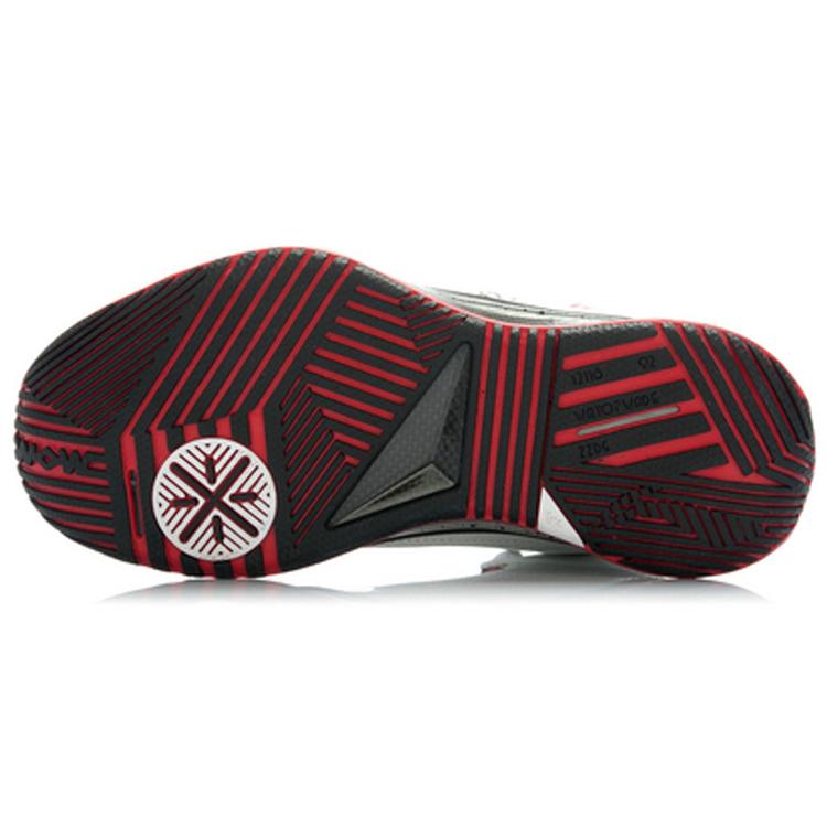 Li Ning WOW 2 Баскетбольные кроссовки Мужские Средние Белый Черный Серый ABAH017-5