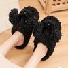 Fashion Shevalues Cute Furry Slipper For Women Girls Winter Fashion Milk Cow Fluffy Warm Slippers For Home Cartoon Animal  Cotton Shoes