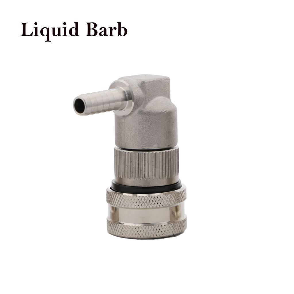Stainless Steel Ball Lock Disconnect Homebrew Corny Keg Connector Gas/Liquid 1/4"Barb & 1/4"MFL Brand New