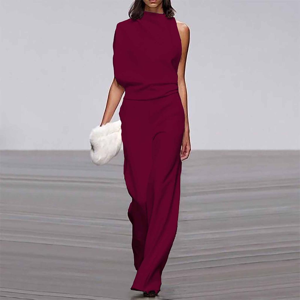 Women's Banquet Dress Jumpsuit Sexy Hanging Neck Women's Trousers