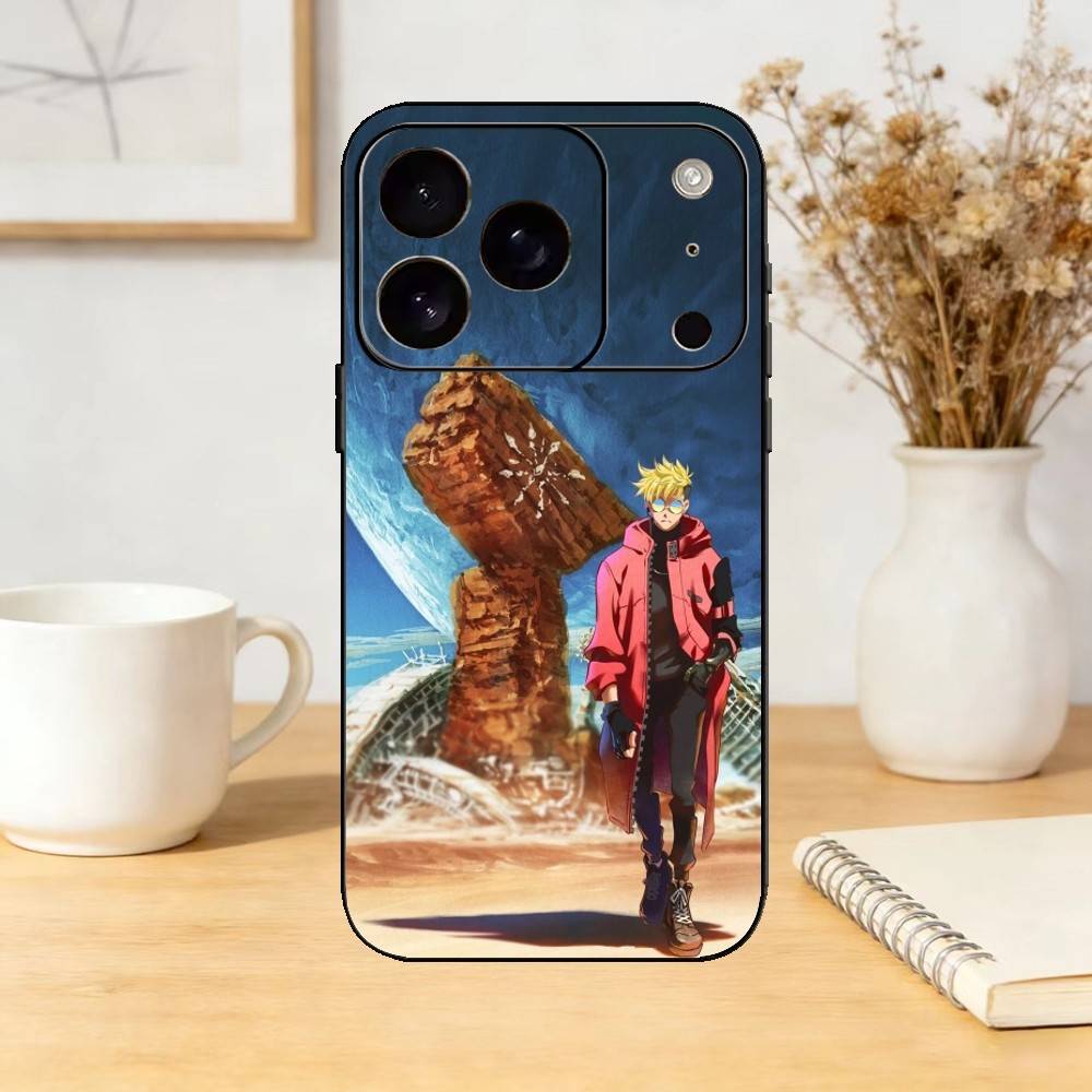 Аниме Trigun Вашу Стомпид (1) Чехол для телефона iPhone 17,16,15,14,13,12,11 Plus,Pro,Max,Mini Силиконовый черный Мягкая крышка