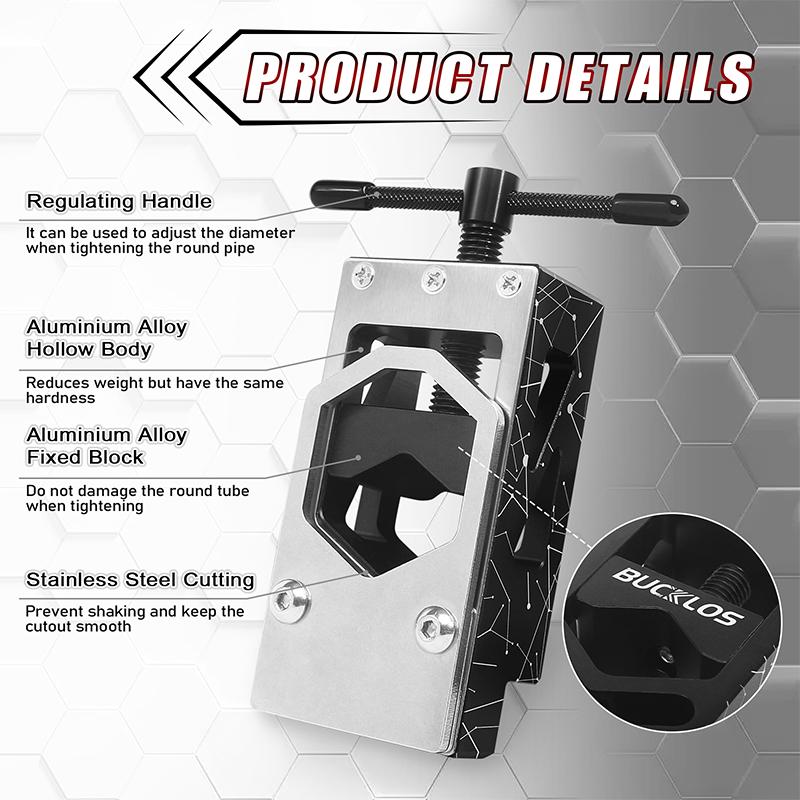 BUCKLOS Bicycle Tube Cutting Saw Guide Tool Bike Handlebar Seatpost Fork Steerer Tube Cutting Fixture Bicycle Repair Tools