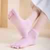 Весна Лето Женские Короткие Носки с Пятью Пальцами Конфетного Цвета Носки до Щиколотки Впитывающие Пот Дышащие Хлопковые Носки с Раздельными Пальцами 5 Пальцев