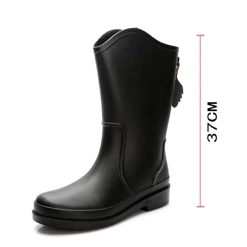 Стильные и простые школьные резиновые сапоги женские водонепроницаемые и нескользящие водонепроницаемые сапоги износостойкая верхняя обувь кухонные рабочие рукава женская обувь