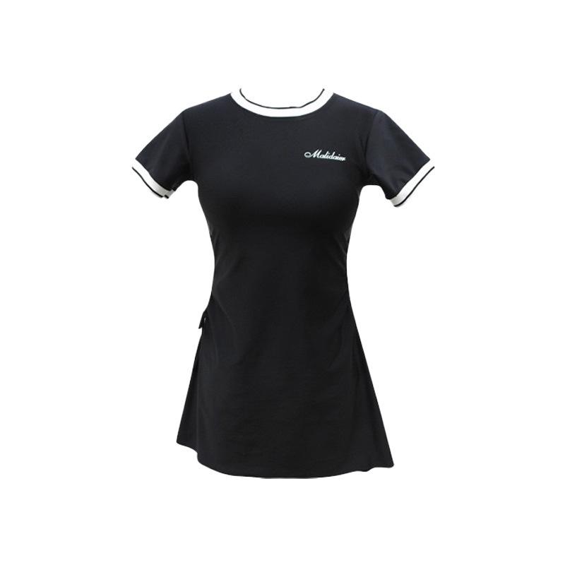 Раздельный купальник в корейском стиле с цветными блоками: Женская юбка, модная, облегающего кроя, консервативный дизайн, закрывающий живот, для праздников.