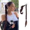 30inch With Rubber Band Long Ponytail Hair Extensions Braided Ponytail Synthetic Natural For Women Hairpiece Braids