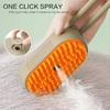 Щетка для домашних животных Электрическая паровая щетка Щетка для шерсти собак и кошек Распылитель для массажа собак Расческа для ухода за домашними животными Удаление выпавшей шерсти