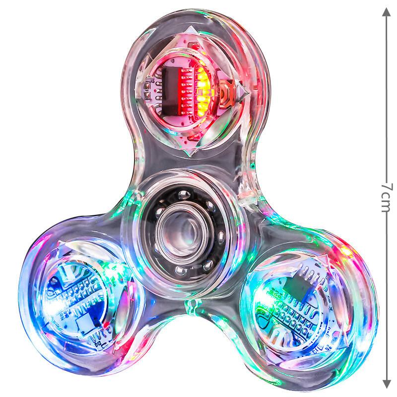 Светящийся кристальный гироскоп светодиодная подсветка Fidget Spinner ручной гироскоп светящийся EDC игрушка для снятия стресса для детей