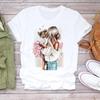 Mom's Mother's Day Themed Printed Round Neck Plus Size Fashionable Loose Cotton Short Sleeved Top T-Shirts Women’s