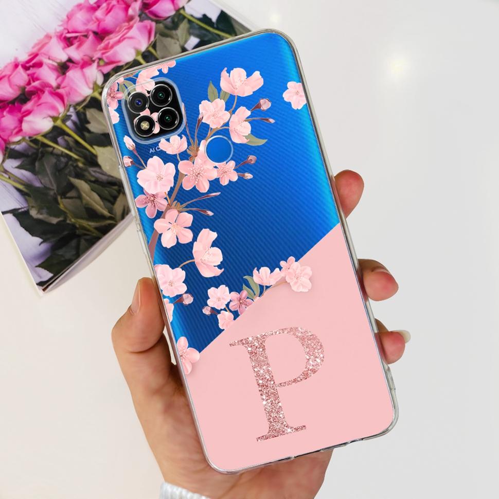 Soft TPU Case For Xiaomi Redmi 9C Cover Silicone Simple Letter Back Phone Case For Redmi 9 C 9C Redmi9C Covers Bumper