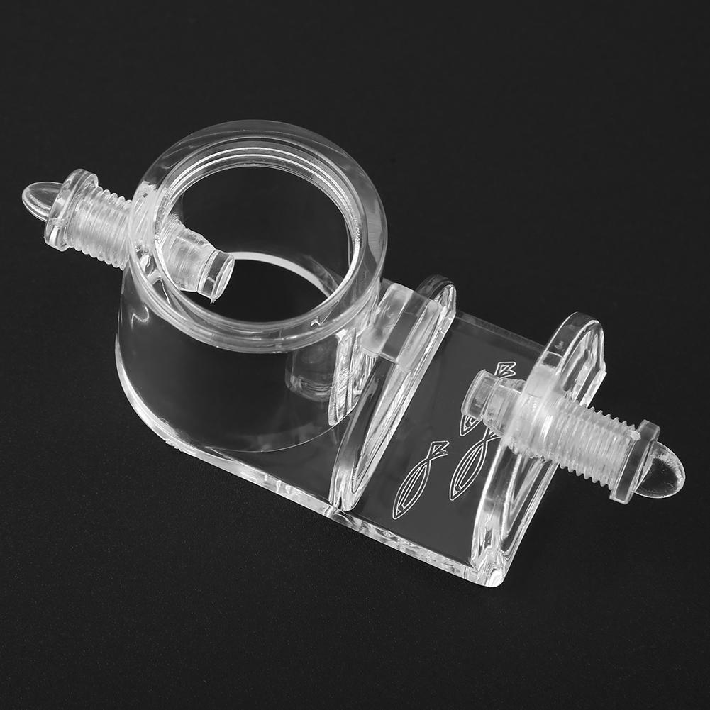 Acrylic Aquarium Hose Clip Tank Tube Holder Clamp for 22mm Dia Water Pipe