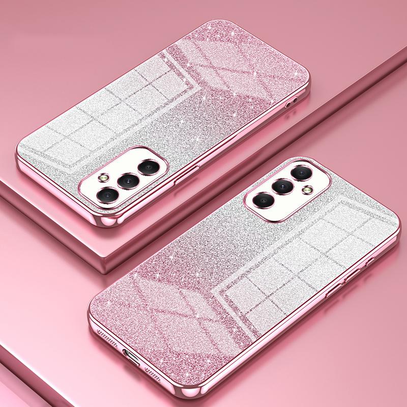 Luxury Gradient Glitter Plating Case For Huawei Honor 90 Lite 100 80 70 Pro 50 60 SE 20 30 Pro Women Soft Silicone Back Cover