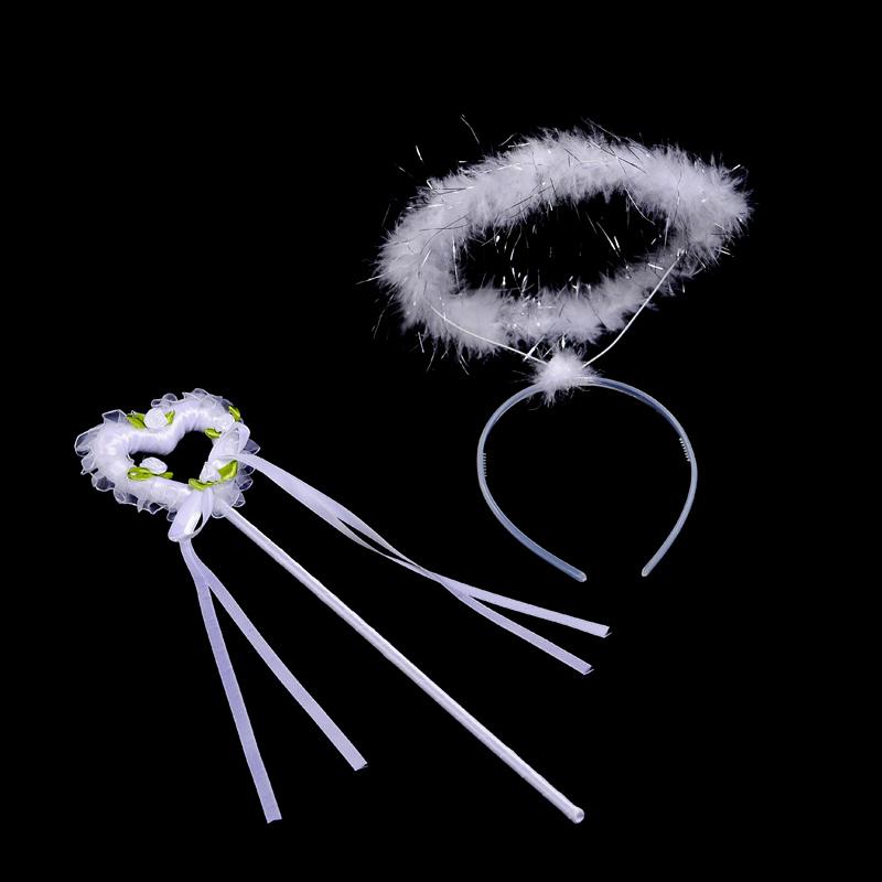 Kids Adult Fairy Feather Wings Wand Halo Halloween Party Costume Fancy Set