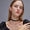 Модные Сексуальные Панк Готические Черные Бархатные Чокеры Ожерелья Простая Винтажная Цепочка на Ключицу Женская Девичья Вечеринка Ювелирные Аксессуары