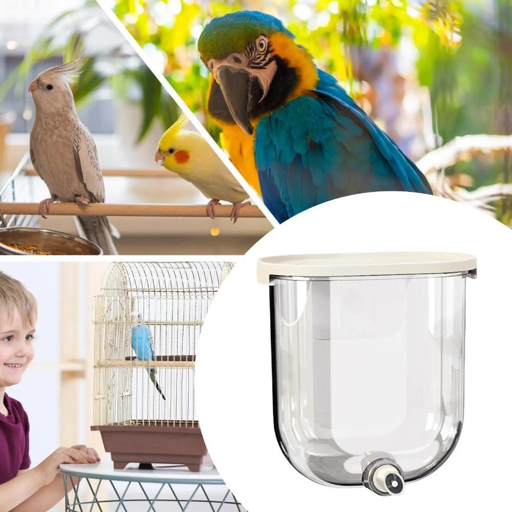 Automatic Parrot Water Dispenser Pin-Touch Bird Drinker Multifunctional Bird Cage Waterer Parakeet