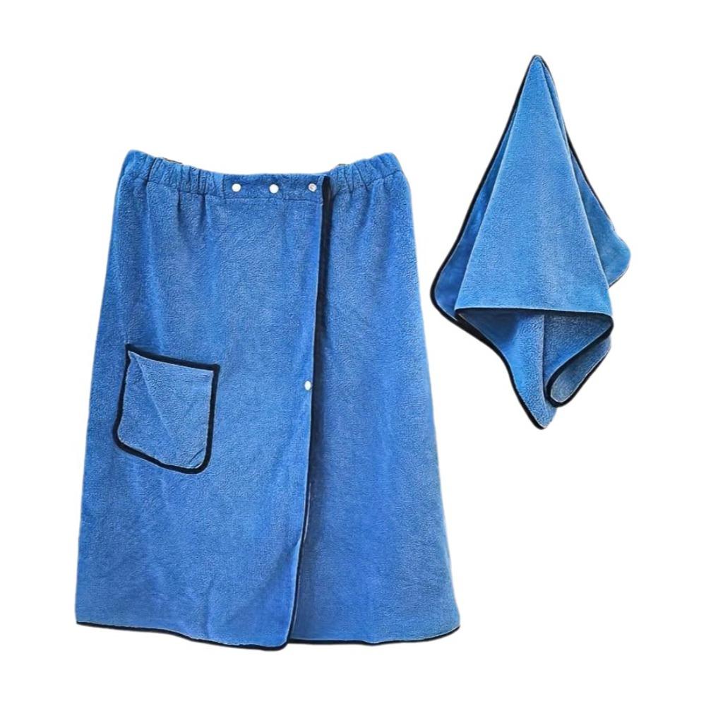Coral Fleece Wearable Towel Soft Comfortable Beach Wrap Thick Design Bath Skirt Pool Use