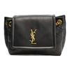 Сумка-кроссбоди YSL Nolita с золотым логотипом, стеганая, на цепочке, из кожи, мини, женская, черная, 672738-1EL07-1000