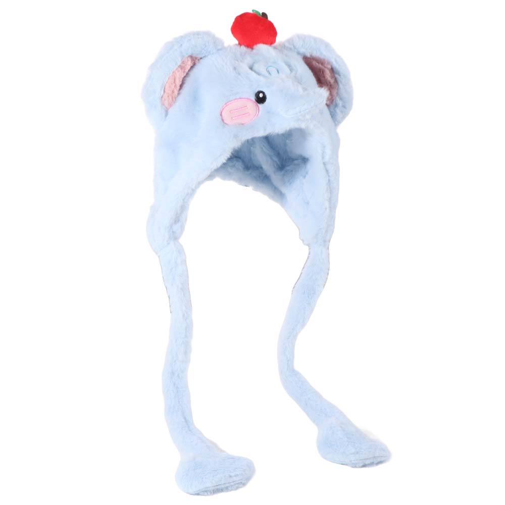 Korean Style Ear Protection Hat Cute Fluffy Beanie Hat Fashion Elephant Warm Hat  Outdoor