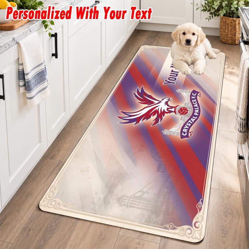 Crystal Palace Custom Name Flannel Rug Kitchen Mat Non Slip Floor Carpet Personalized Home Decor