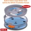 An incubator with automatic egg rotation and humidity control, an intelligent incubator, featuring automatic temperature regulation function.