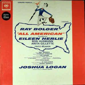 LP Record RAY BOLGER EILEEN HERLIE All American Original Cast Record KOS2160 Columbia Master 1962 US Soundtracks Musicals Used
