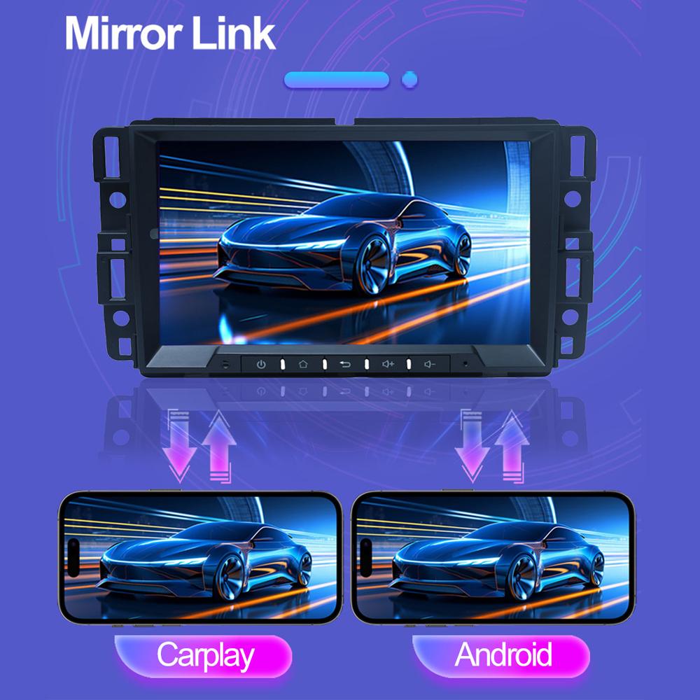 8-дюймовый автомобильный радиоприемник Android для GMC Acadia Savava Sierra Chevrolet Avalanche Suburban Carplay 2Din Autoaudio головное устройство навигация GPS 2+64 ГБ