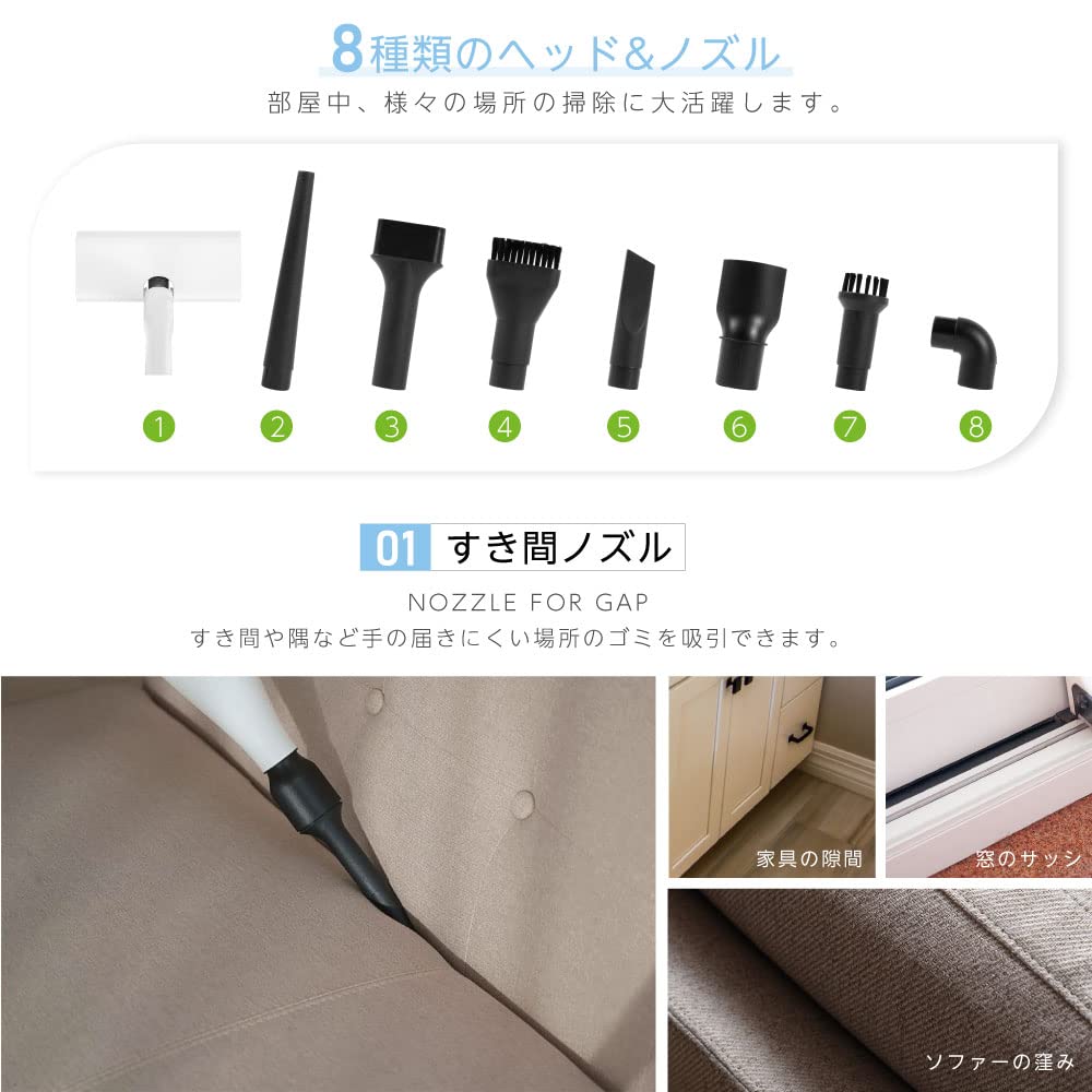 Пылесос Проводной пылесос Циклонный пылесос Мощное всасывание Фильтр HEPA Пылесборник Пылесборник Ручной пылесос 8 типов насадок Легкий Тихий